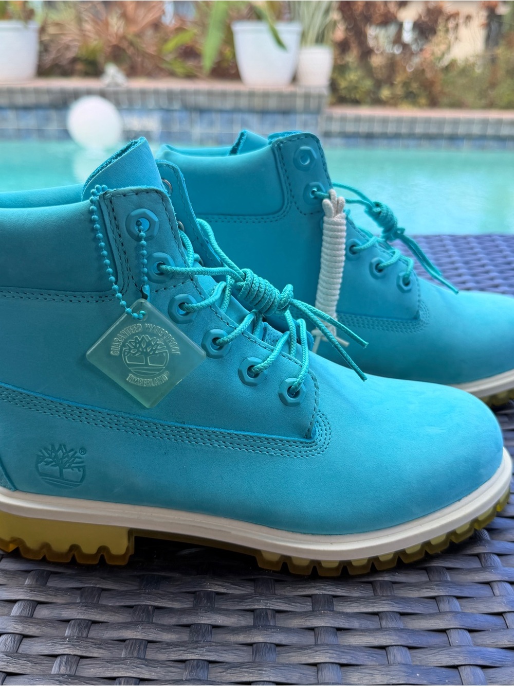 Timberland Women's Teal Nubuck Waterproof Boot US4.5 - Picture 10 of 12